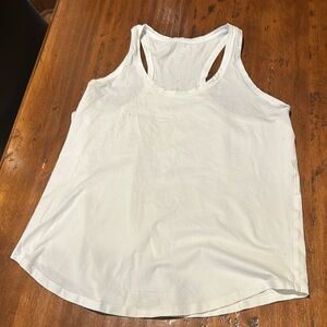 White lulu lemon tank cotton
